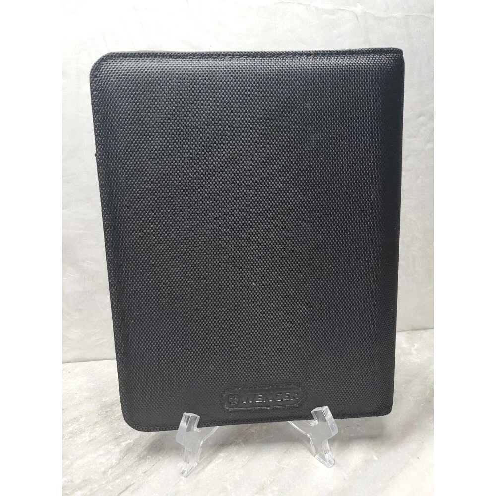 Wenger Merit Padfolio Portfolio-Open Style Closure-Front Pockets-Black-9×7in